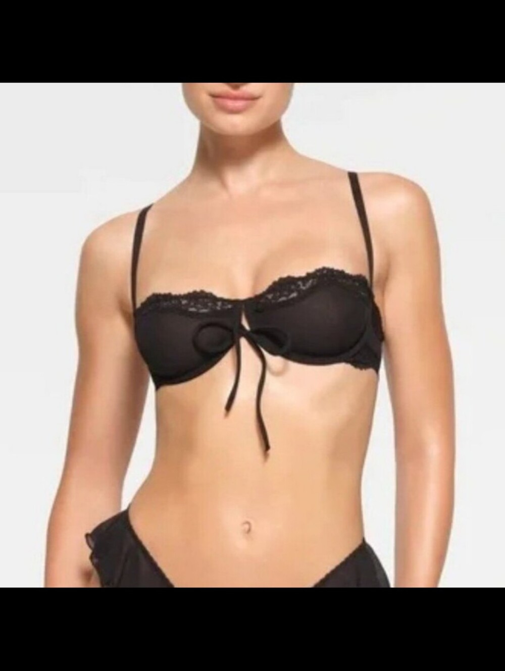 NWT Fushia Pink SKIMS Unlined Lace Bra 38DDD - Picture 2 of 8
